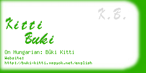 kitti buki business card